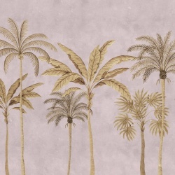 Fototapet, Golden Palms, Pink, Rebel Walls - Img 2