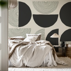 Fototapet, Graphic Circles, Black, Rebel Walls - Img 3