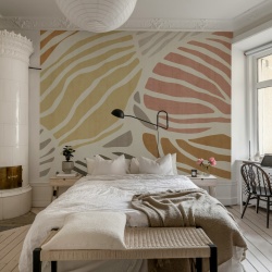Fototapet, Graphic Leafs, Coral, Rebel Walls