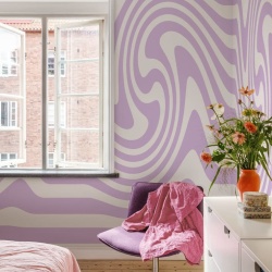 Fototapet, Happy Wobbly, Lilac, Rebel Walls