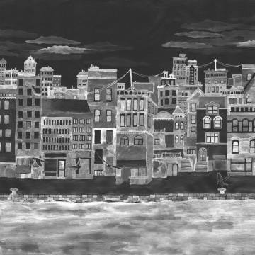 Fototapet, Harbour, Black, Rebel Walls - Img 2