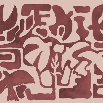 Fototapet, Harmony Forms, Red & Pink, Rebel Walls - Img 2