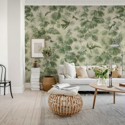 Fototapet, Humming Harmony, Green, Rebel Walls