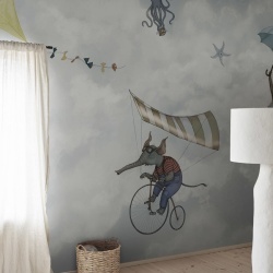 Fototapet, In the Clouds, Light Blue, Rebel Walls - Img 3