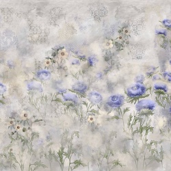 Fototapet Indigo carline bouquet field, VLAdiLA - Img 2