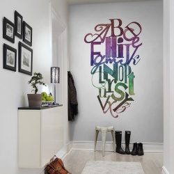 Fototapet, Ink Letters, Rainbow, Rebel Walls