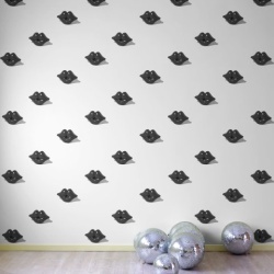 Fototapet, Kissing Booth, Black, Rebel Walls
