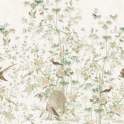 Fototapet lavabil, Chinoiserie Garden, Light Green, Sandberg - Img 2