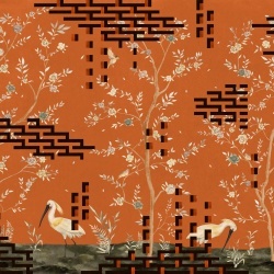 Fototapet lavabil Tetris Chinoiseries, Orange, TresTintas - Img 2
