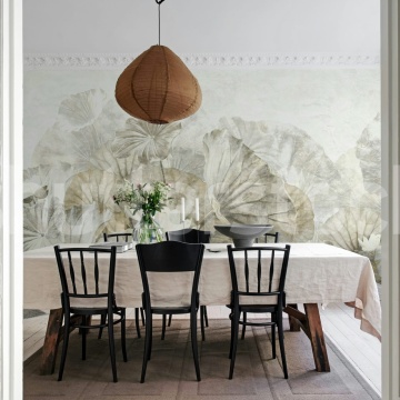 Fototapet, Lotus Leafs, Beige, Rebel Walls - Img 3