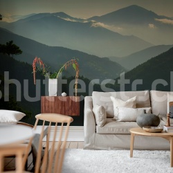 Fototapet, Magic Hills, Blue, Rebel Walls