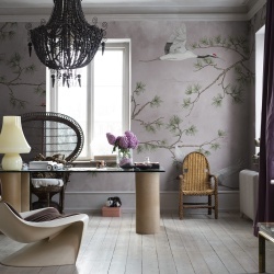 Fototapet, Majestic Cranes, Pink, Rebel Walls - Img 3