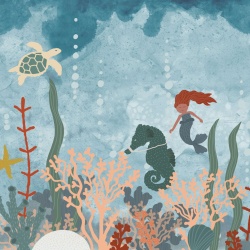 Fototapet, Mermaid World, Blue, Rebel Walls - Img 5