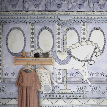 Fototapet, Merry Go Around, Lilac, Rebel Walls - Img 3