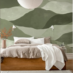 Fototapet, Misty Peaks, Green, Rebel Walls - Img 3