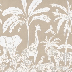 Fototapet Monochrome Jungle - Brown, Kikki Belle - Img 2