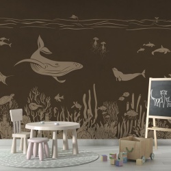 Fototapet Monochrome Sea - Brown Vintage, Kikki Belle - Img 5