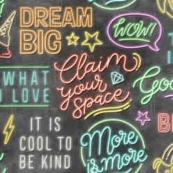 Fototapet, Neon Vibes, Graphite, Rebel Walls - Img 2