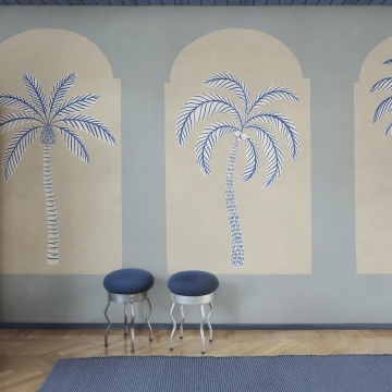 Fototapet, Palm Arches, Blue, Rebel Walls - Img 3