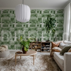 Fototapet, Palm Residence, Green, Rebel Walls