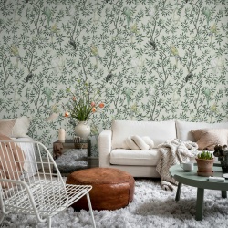 Fototapet, Parrot Shrubbery, Green, Rebel Walls