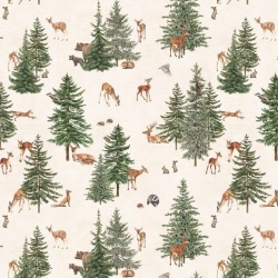 Fototapet Pine Forest - White, Kikki Belle - Img 2