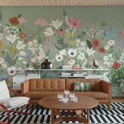 Fototapet, Playful Meadow, Green, Rebel Walls