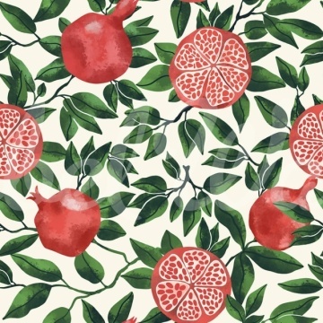 Fototapet, Pomegranate, Green, Rebel Walls - Img 2