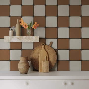 Fototapet, Porcelain Tiles, Orange, Rebel Walls - Img 3