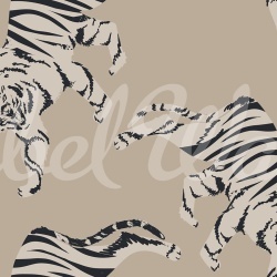 Fototapet, Quirky Tigers, Beige, Rebel Walls - Img 2