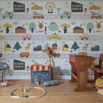 Fototapet, Roadmap, Pastel, Rebel Walls - Img 3