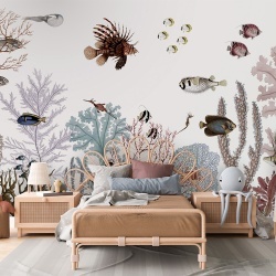 Fototapet Roaring Reef - White, Kikki Belle - Img 4