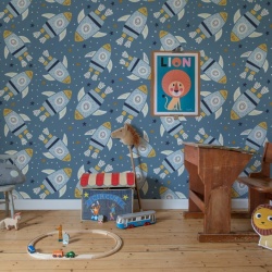 Fototapet, Rockets, Blue, Rebel Walls