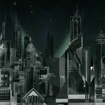 Fototapet, Sci-Fi Town, Green, Rebel Walls - Img 2