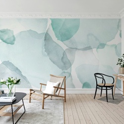 Fototapet, Shadow Petals, Blue, Rebel Walls