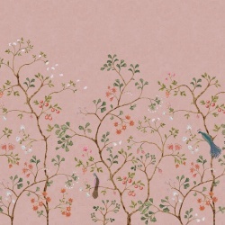 Fototapet, Songbird Mural, Pink, Rebel Walls - Img 2