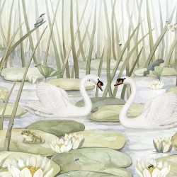 Fototapet Spectacular Swans, Kikki Belle - Img 2