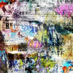 Fototapet, Street Art, Brick Wall, Rebel Walls - Img 2