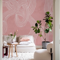Fototapet, Stripes Repeatable, Pink, Rebel Walls