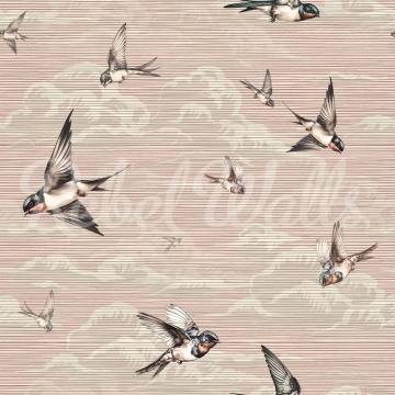 Fototapet, Swallow Sky, Dusty Pink, Rebel Walls - Img 2