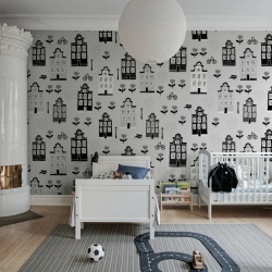 Fototapet, Sweet Town, Gray, Rebel Walls