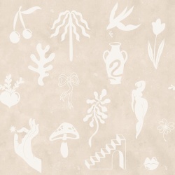 Fototapet, Symbolic Tales, Beige, Rebel Walls - Img 2