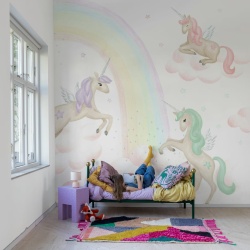 Fototapet, Unicorn Sky, Pink, Rebel Walls