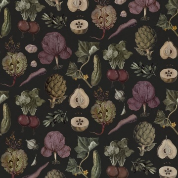 Fototapet, Vintage Greens, Black, Rebel Walls - Img 2