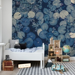 Fototapet, Water Lilies, Blue, Rebel Walls - Img 3