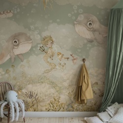 Fototapet, Water Song, Aqua Green, Rebel Walls - Img 7