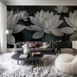 Fototapet, White Lotus, Night, Rebel Walls