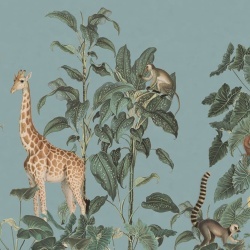 Fototapet, Wildlife Stroll, Blue, Rebel Walls - Img 2