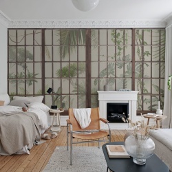 Fototapet, Window View, Beige, Rebel Walls