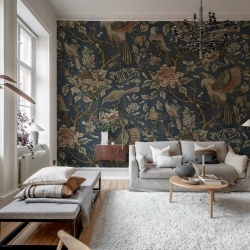 Fototapet, Wings in Bloom, Dark Blue, Rebel Walls